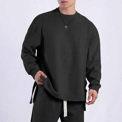 Long sleeve women's t-shirt with an innovative cut and functional side slits Lune London