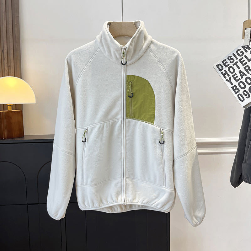 Veste en polaire pour femmes avec col montant et poches pratiques Chic & Stil