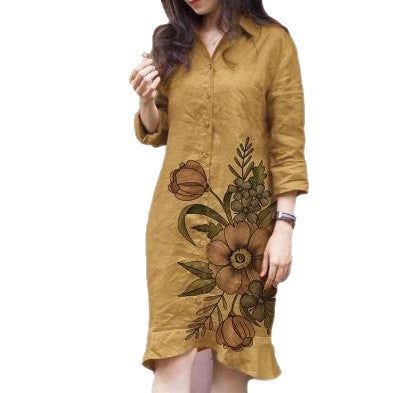 Robe chemise femme avec imprimés floraux et coupe cintrée Chic & Stil