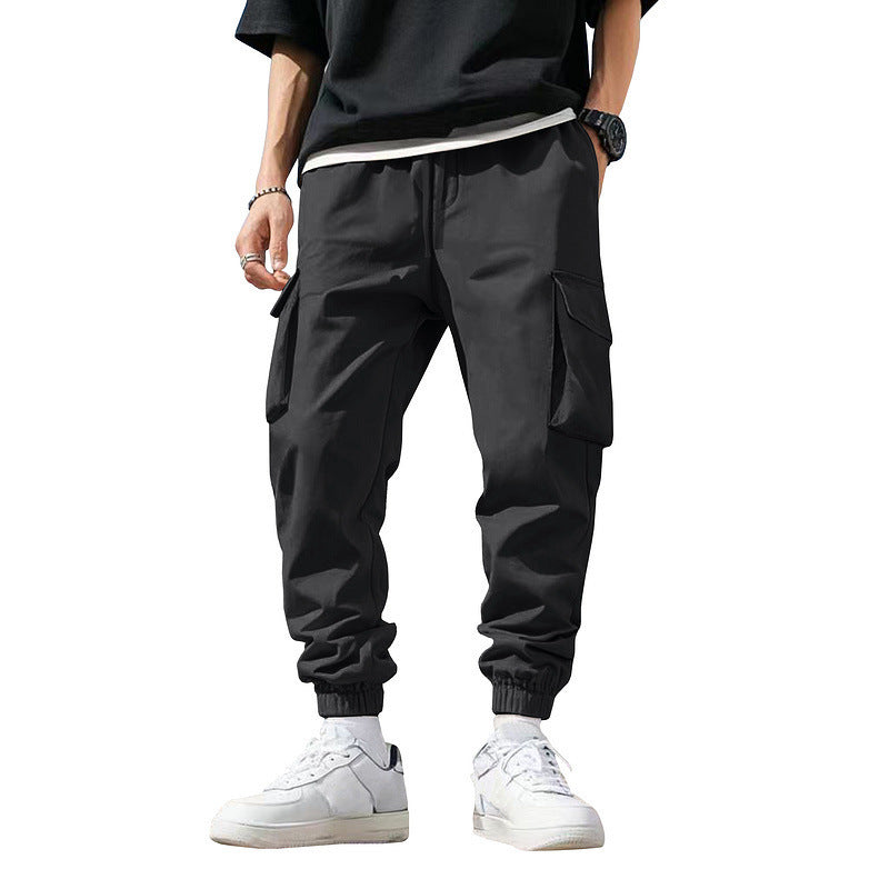 Men's cargo style leisure pants with elastic waist Lune London