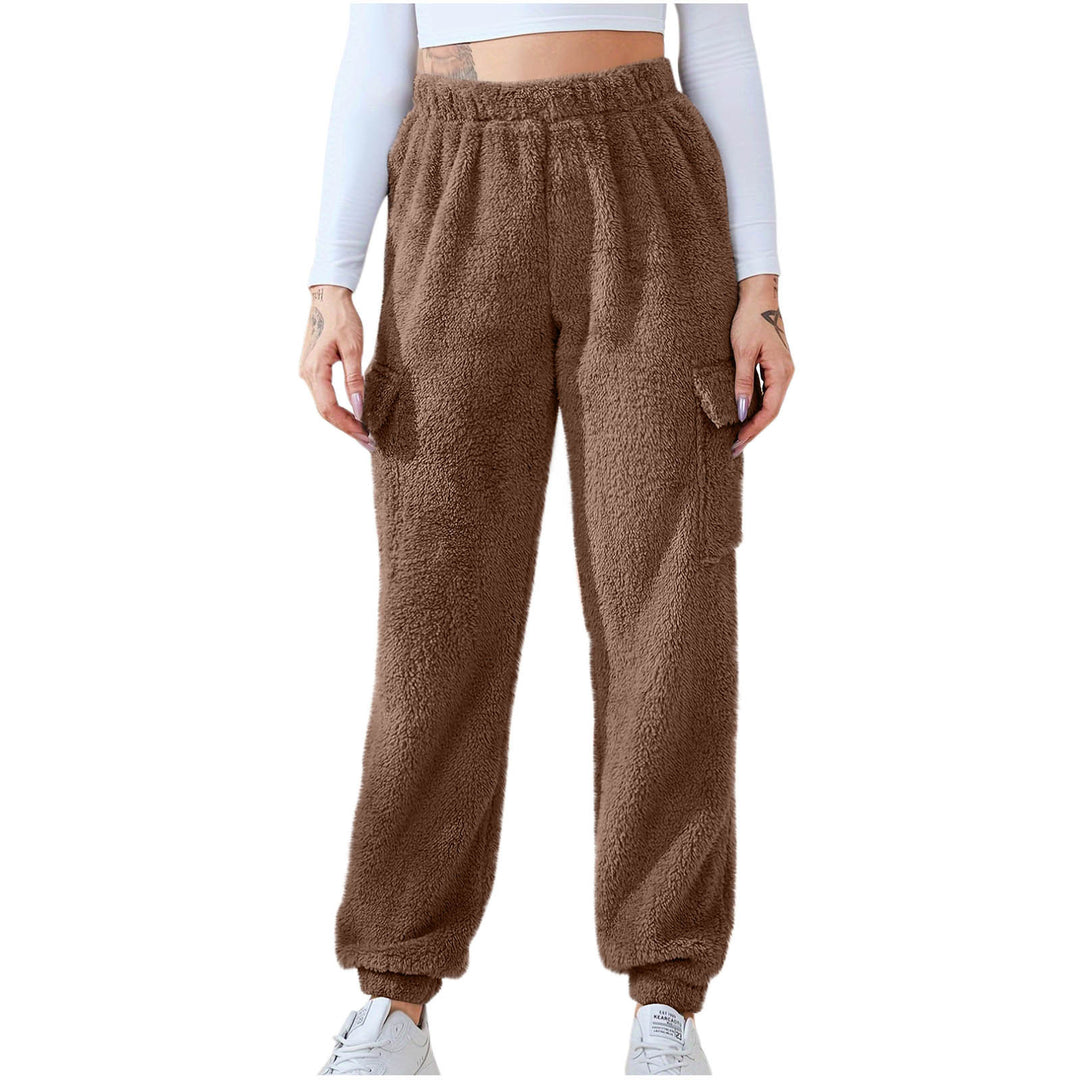 Casual fluffy trousers for women with side pockets Lune London