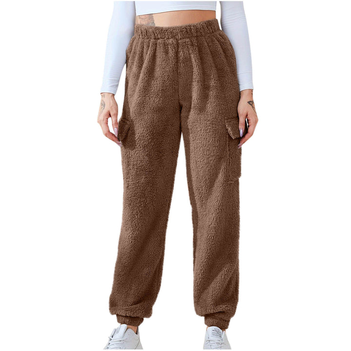 Casual fluffy trousers for women with side pockets Lune London