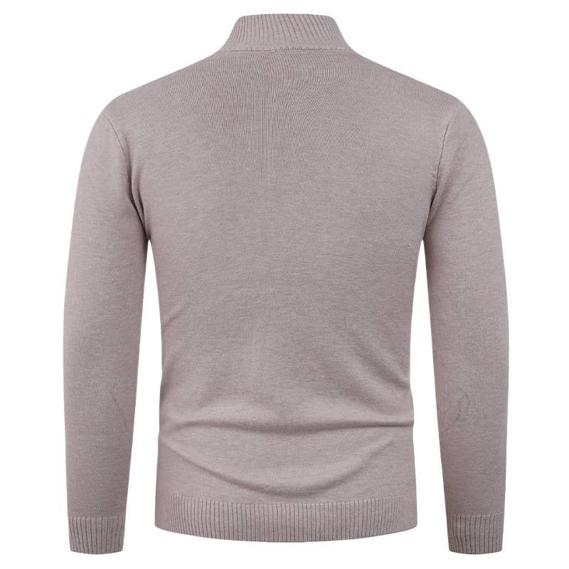 Men's Structured Sweater with ZIP Collar Lune London