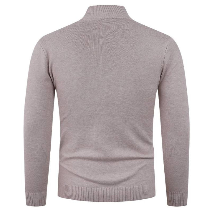 Men's Structured Sweater with ZIP Collar Lune London