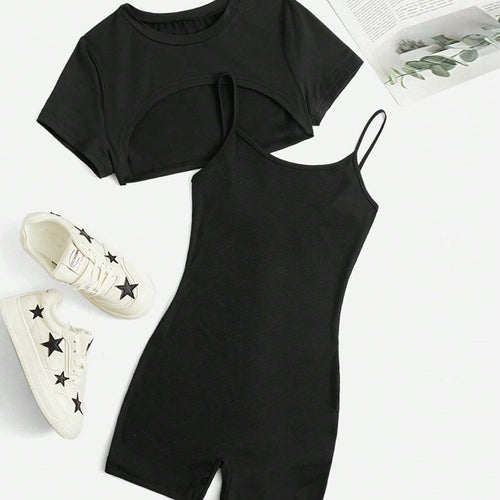 Chic & Stil women's short top and shorts set