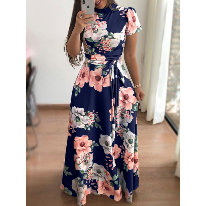Robe Maxi Femme avec Design Floral Élégant et Coupe Flatteuse