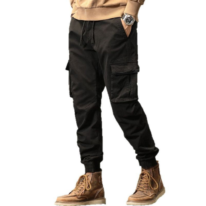 Pantalon de jogging cargo pour hommes avec taille élastique et poches latérales pratiques Lune London