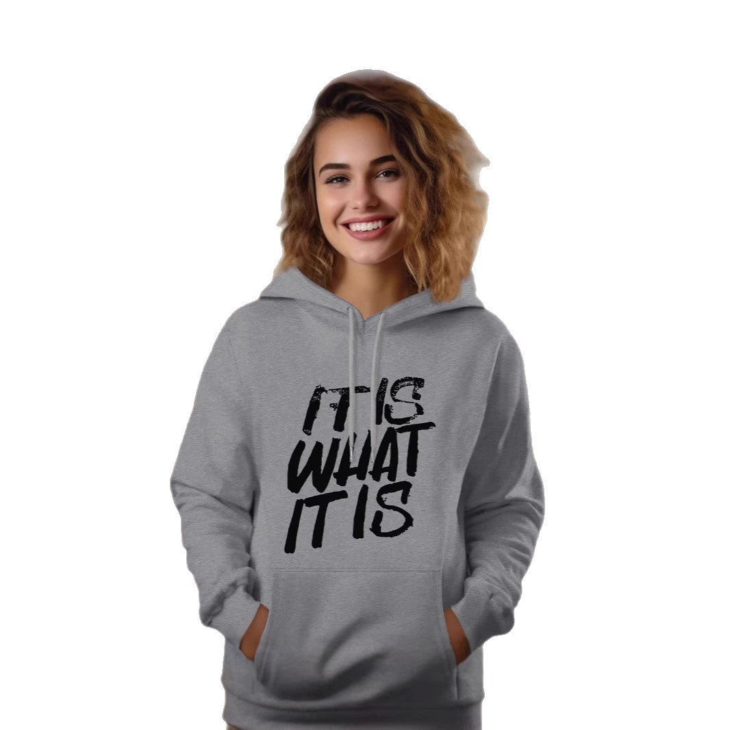 Women's hoodie with creative lettering and comfortable fit Chic & Stil