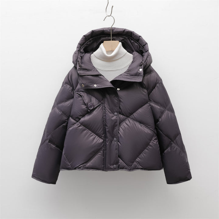 Ladies down jacket with removable hood Lune London