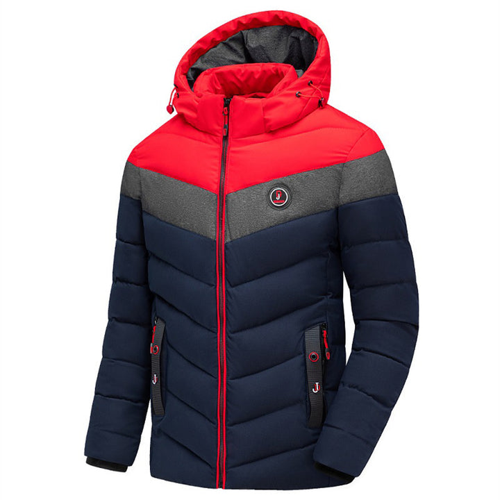 Padded winter jacket for men with hood and chic and stylish design