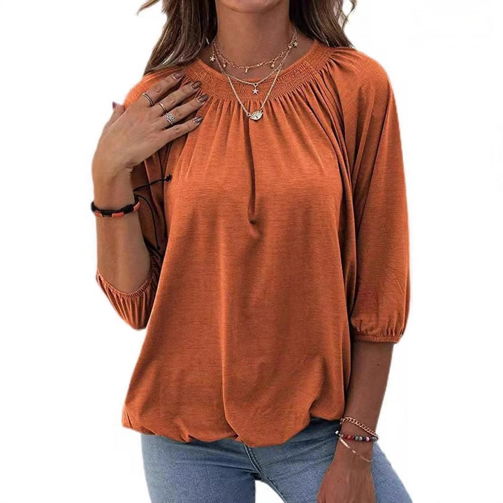 Oversized casual women's shirt with ruffles and viscose fabric Lune London