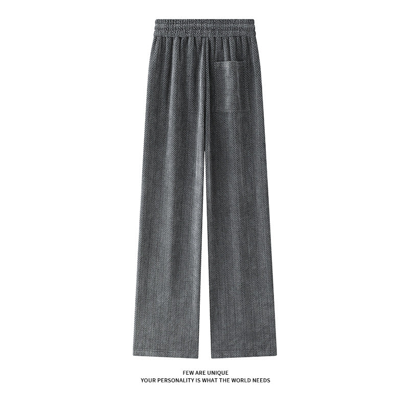 Wide harem pants for women with elastic waistband and trendy zigzag pattern Lune London
