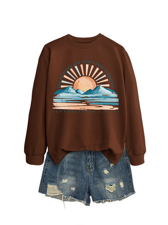Sweatshirt pour femmes avec design inspirant de lever de soleil et coupe décontractée Chic & Stil