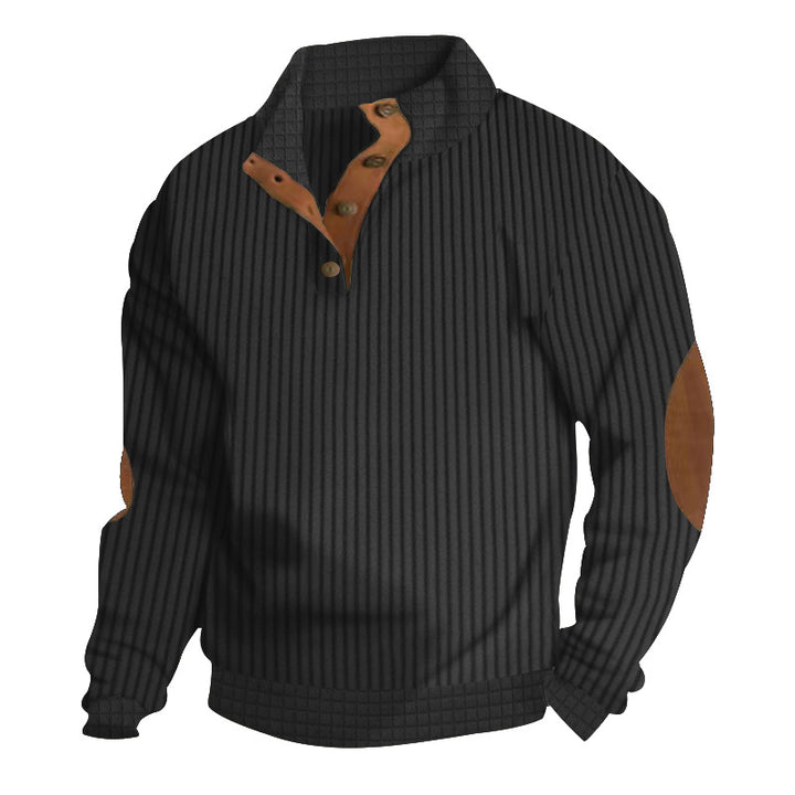 Men's stylish and comfortable sweater with leather details Lune London
