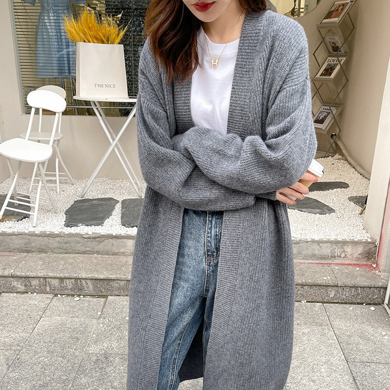 Manteau en tricot pour femmes avec coupe ample et manches volumineuses Chic & Stil