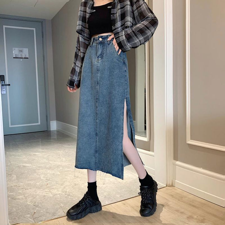 Jupe en denim pour femmes Chic & Stil