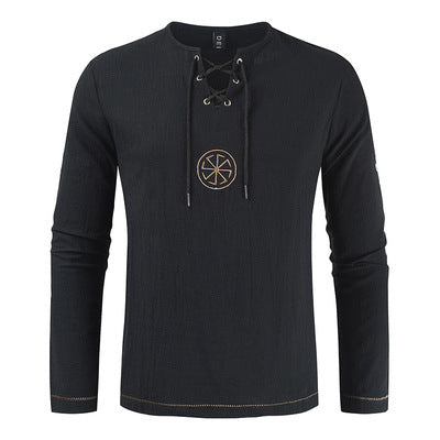 Casual long sleeve t-shirt for men with a romantic lace design Lune London