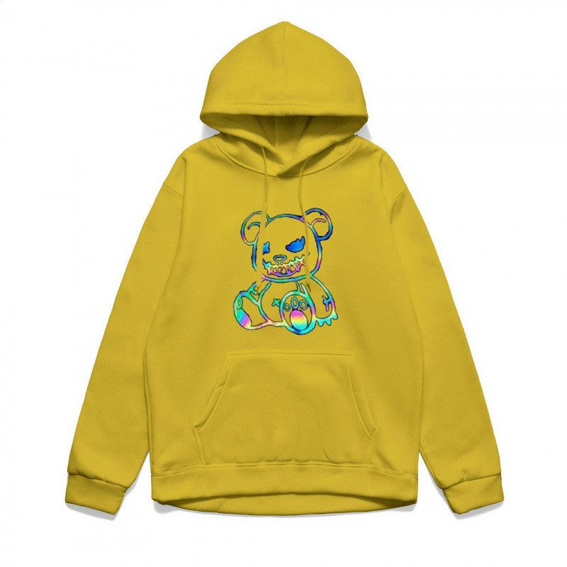 Ladies hoodie sweatshirt with cool bear motif and comfortable fit Chic & Stil