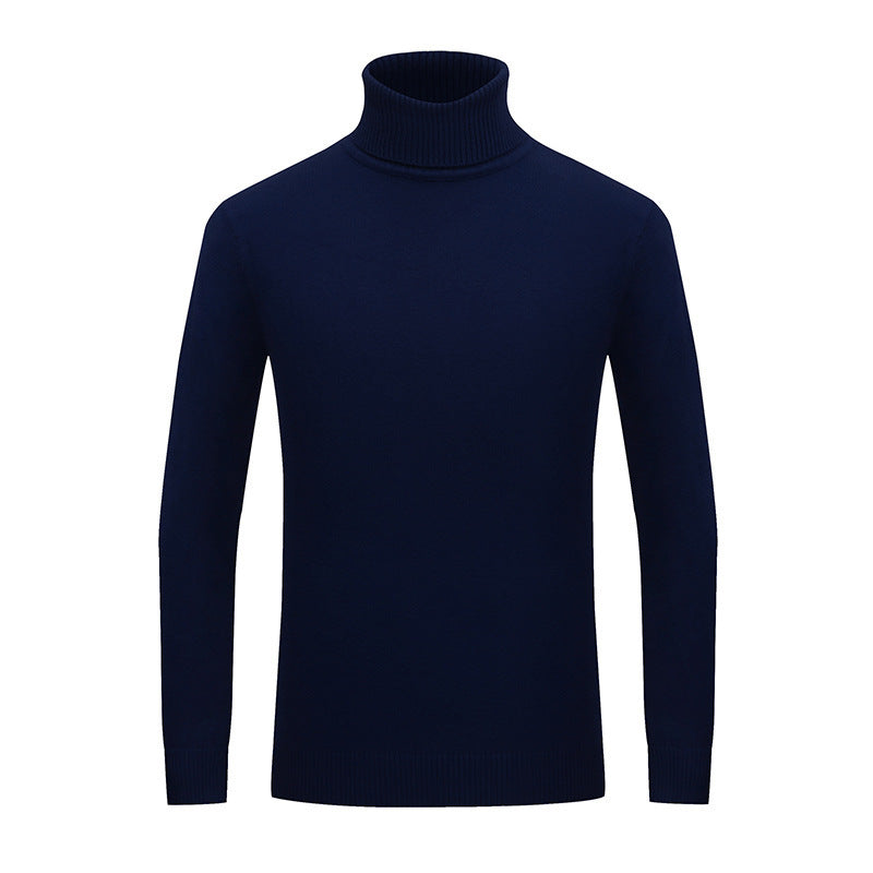 Men's Elegant Roll Neck Sweater in Fine Wool Lune London