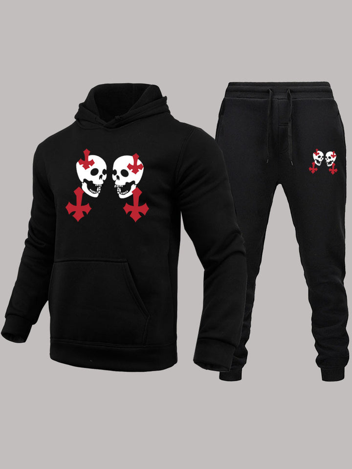 Sporty hoodie and jogging set for ladies with a creative skull design Lune London