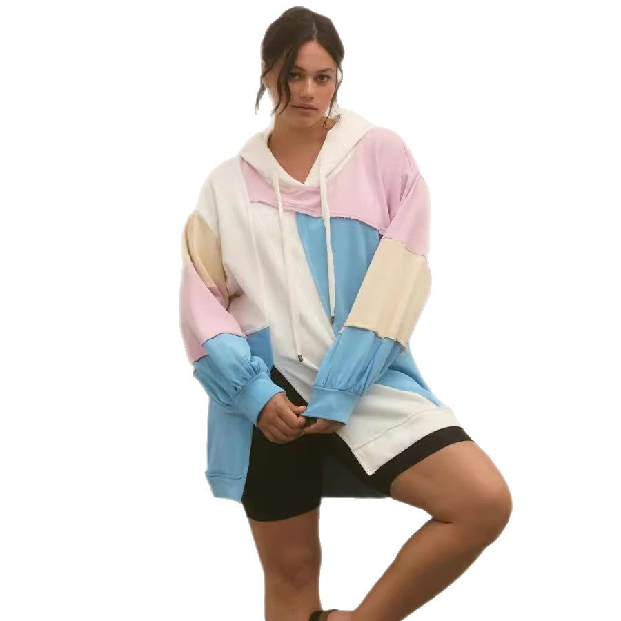 Casual hoodie for women with contrast sleeves Lune London