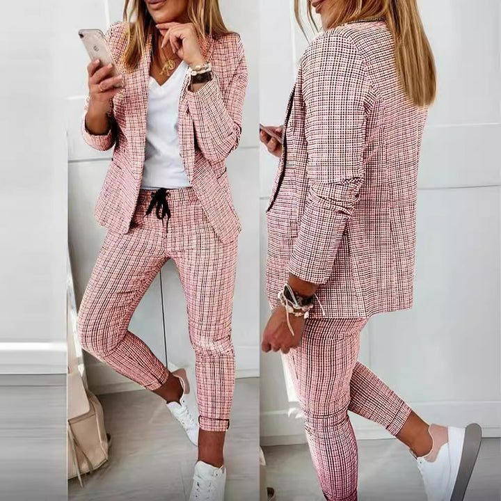 Checkered women's jacket with a casual fit Lune London