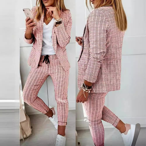 Checkered women's jacket with a casual fit Lune London