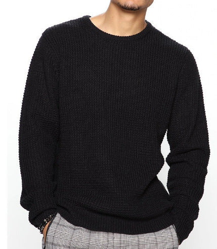 Men's Structured Sweater with Round Neck Lune London