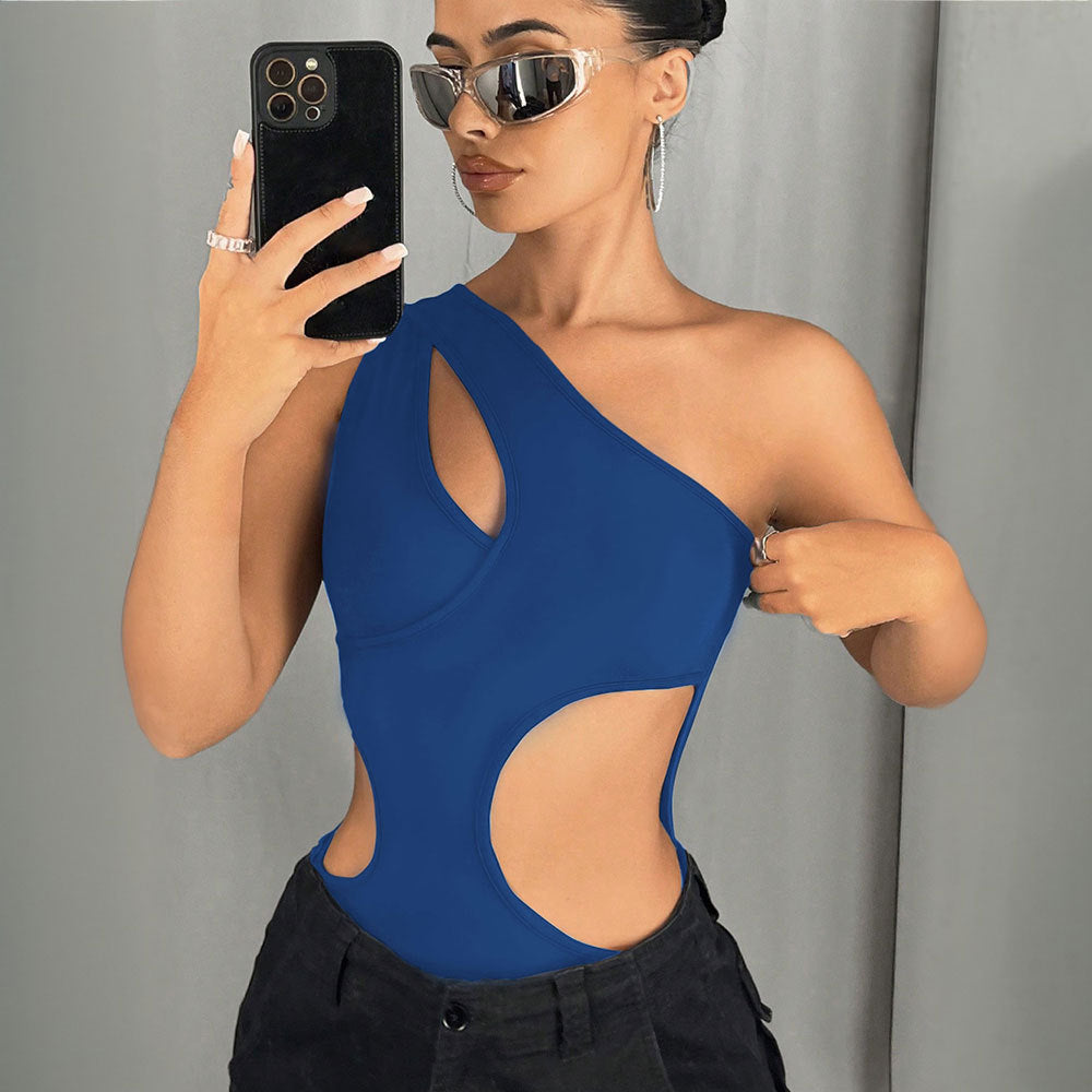 Asymmetrical swimsuit for women with trendy cut-out design Chic & Stil