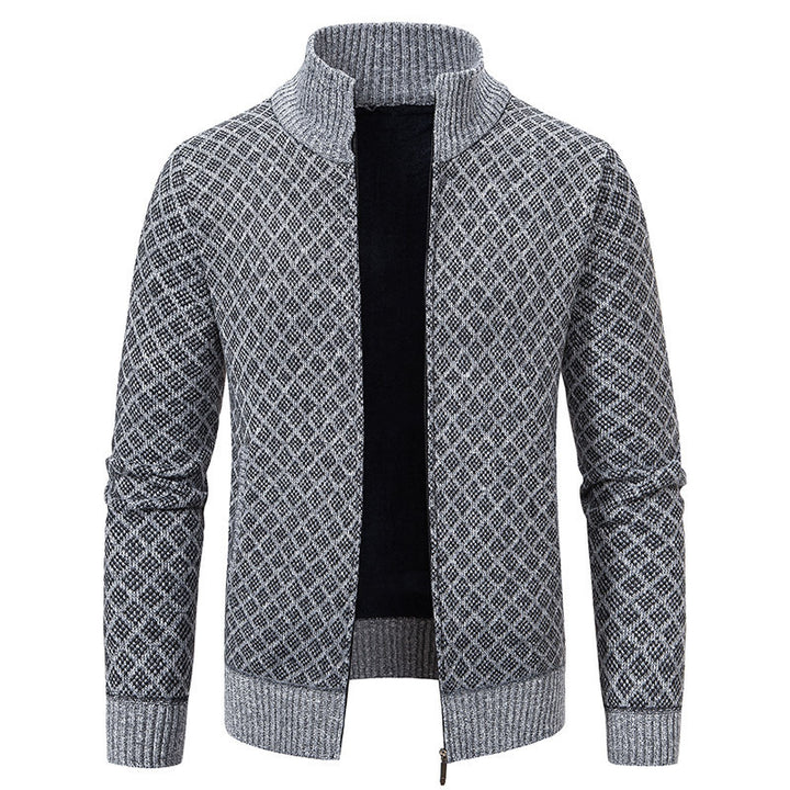 Ladies elegant cardigan with high collar Lune London