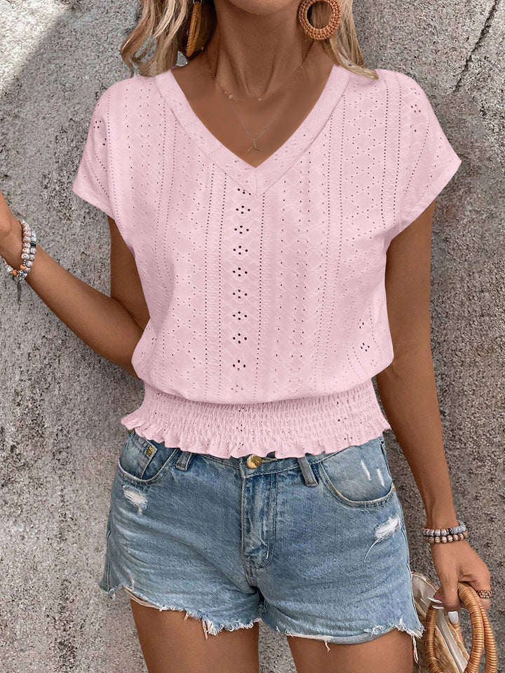 V-neck lace blouse for women Lune London