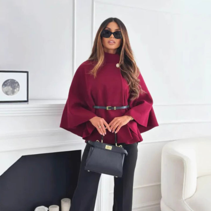 Ladies Elegant Gilet With Shoulder Pads And Belt At The Waist Lune London