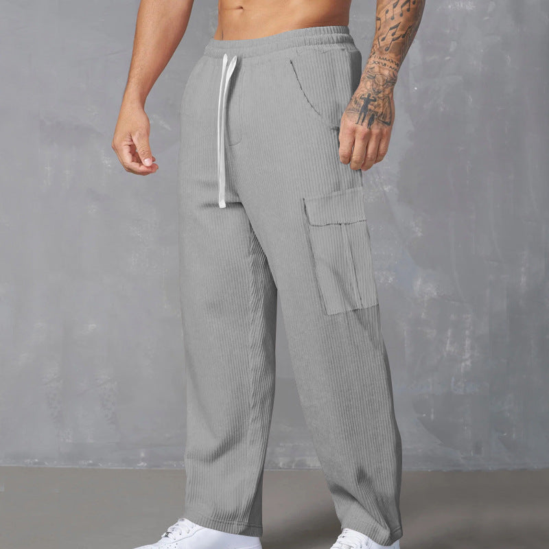 Casual cargo pants for men with elastic waist and practical pockets Lune London