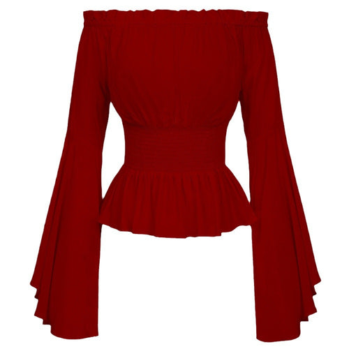 Blouse for women with an off-the-shoulder design and voluminous sleeves Lune Londonl