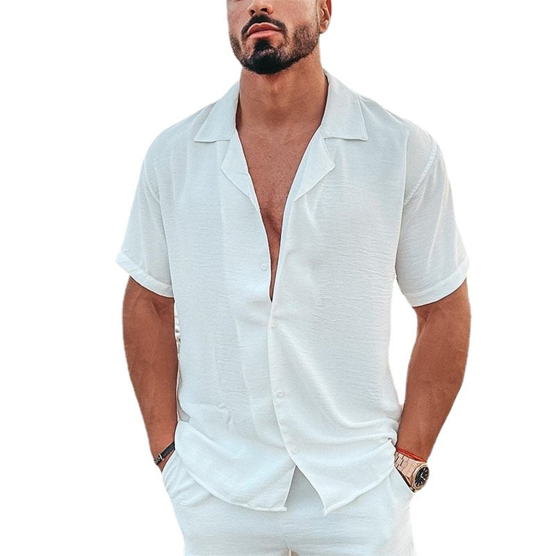 Short sleeve shirt for men with lightweight fabric and classic collar Lune London