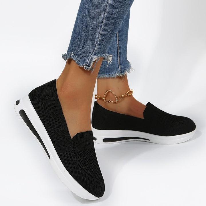 Trendy Slip-On Sneakers for Women with Breathable Mesh Upper and Non-Slip Sole Lune London