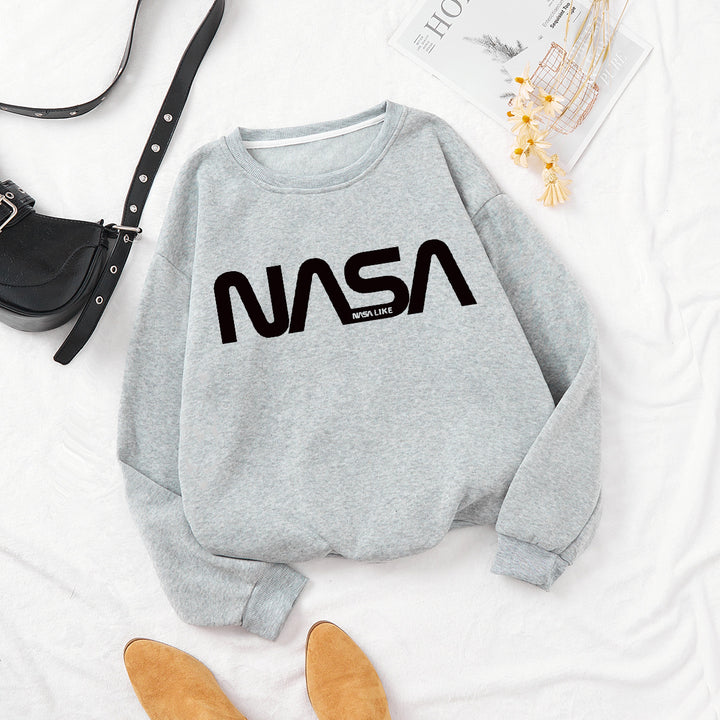 Women's casual sweatshirt with grand NASA logo Chic & Stil