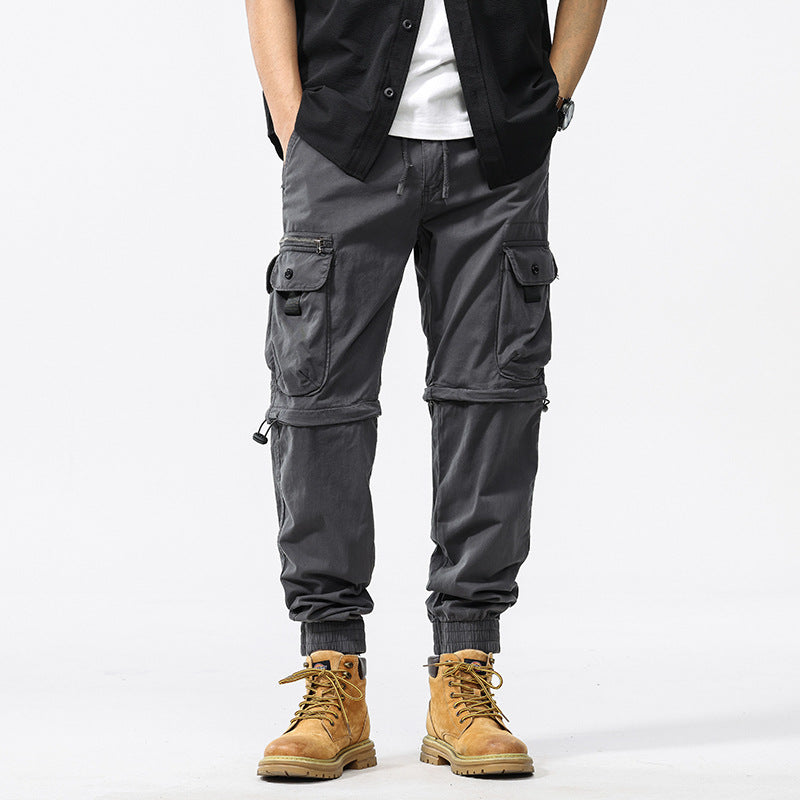 Pantalon cargo fonctionnel pour homme avec taille réglable et poches multi-usages Lune London