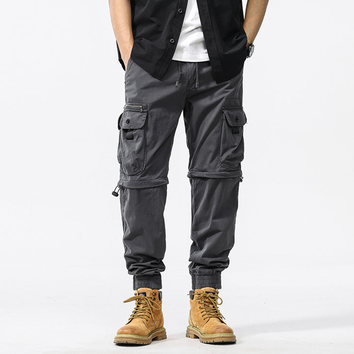 Pantalon cargo fonctionnel pour homme avec taille réglable et poches multi-usages Lune London