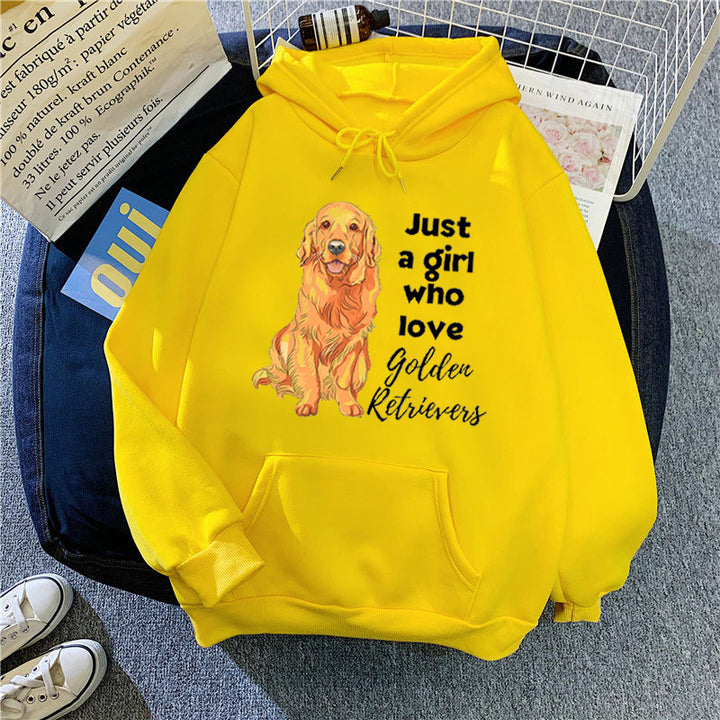 Women's Hoodie with Loving Golden Retriever Motif Chic & Stil