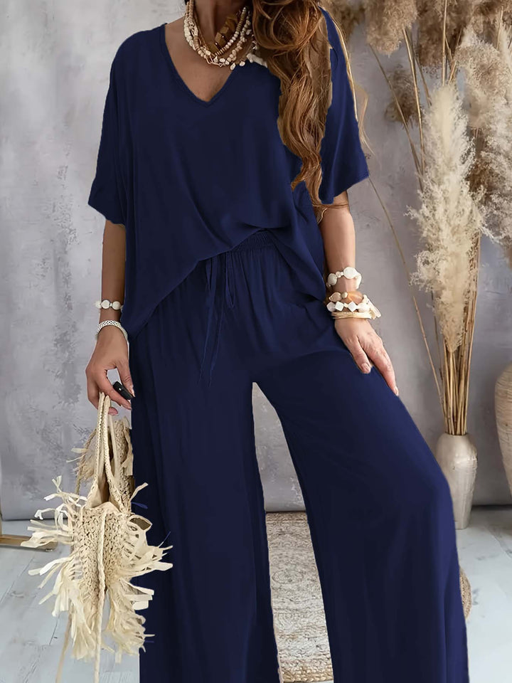 Tenue décontractée pour femmes composée d'un haut ample et d'un pantalon large Lune London