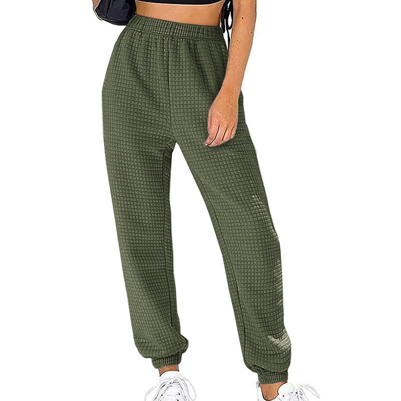 Women’s leisure trousers in textured fabric with elastic waist Chic and Style