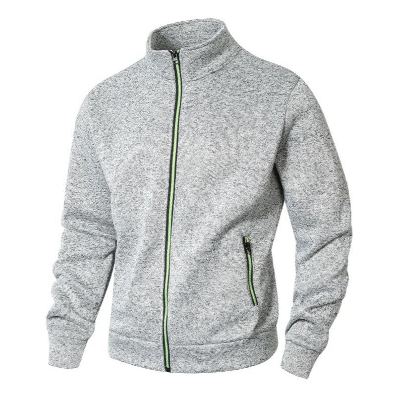 Fleece jacket for men with high collar and zipper Lune London
