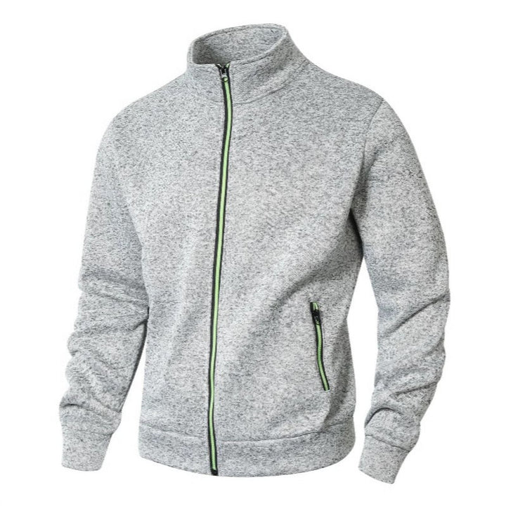 Fleece jacket for men with high collar and zipper Lune London
