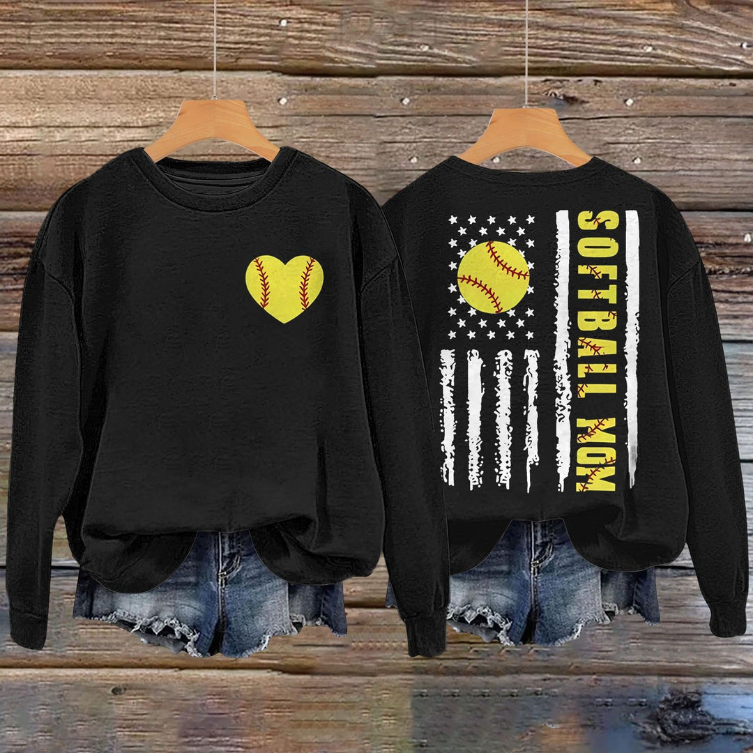 Sweat-shirt pour femmes avec design créatif de softball Chic & Stil