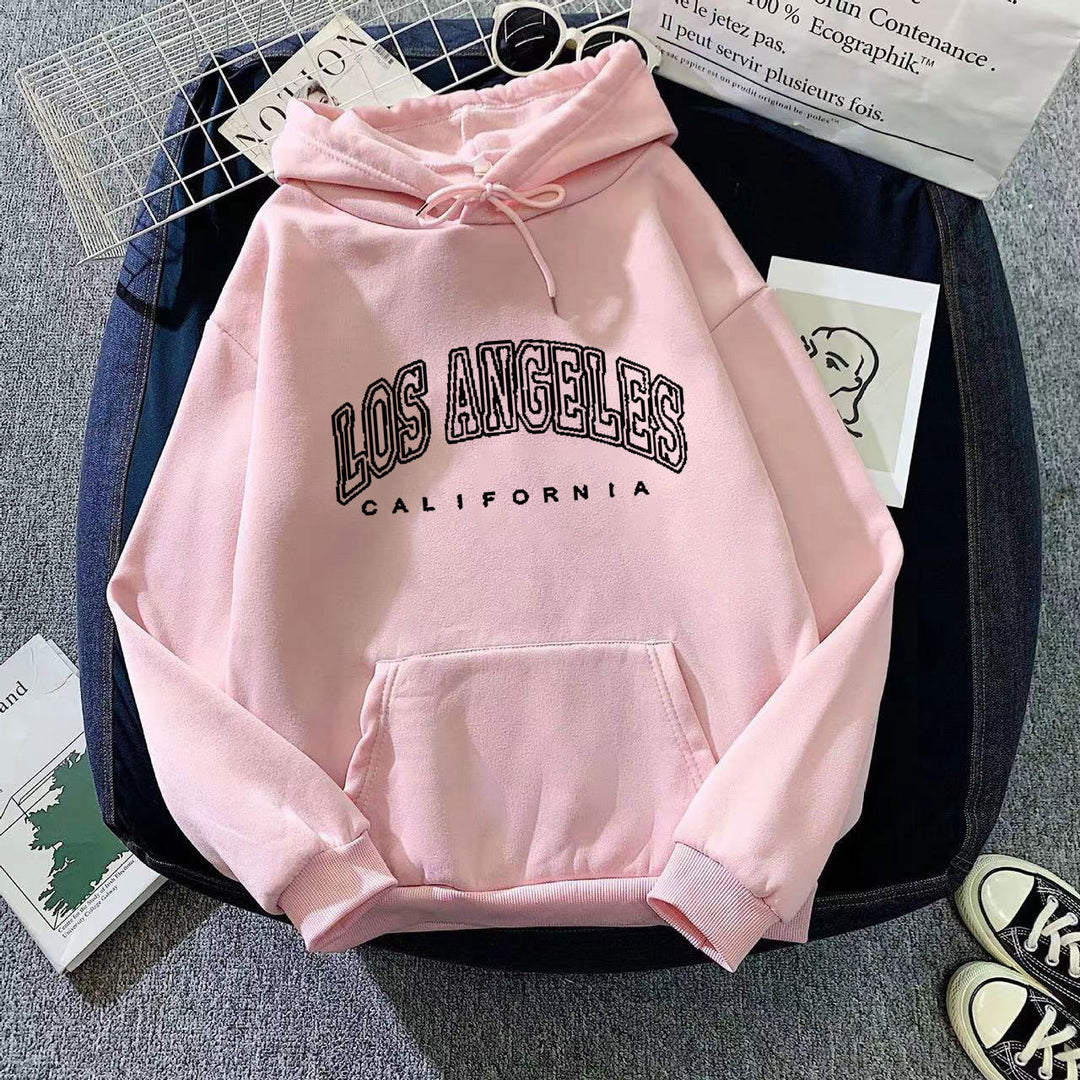 Women's hoodie with large Los Angeles lettering Chic & Stil