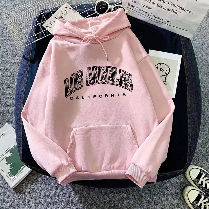 Women's hoodie with large Los Angeles lettering Chic & Stil