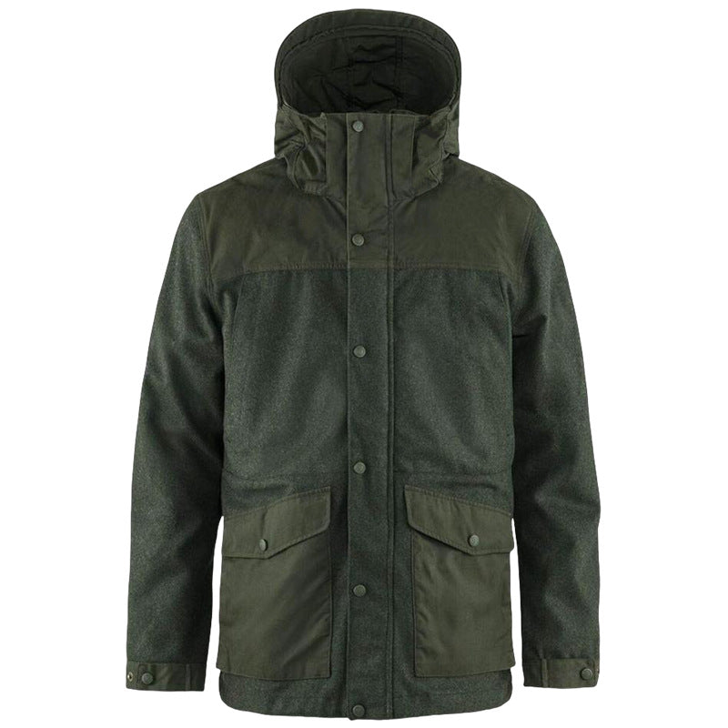 Functional winter jacket for men with removable hood and large pockets Lune London