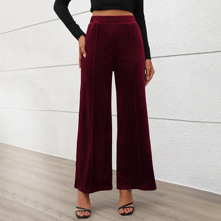 Women Velvet Wide Pants Lune London