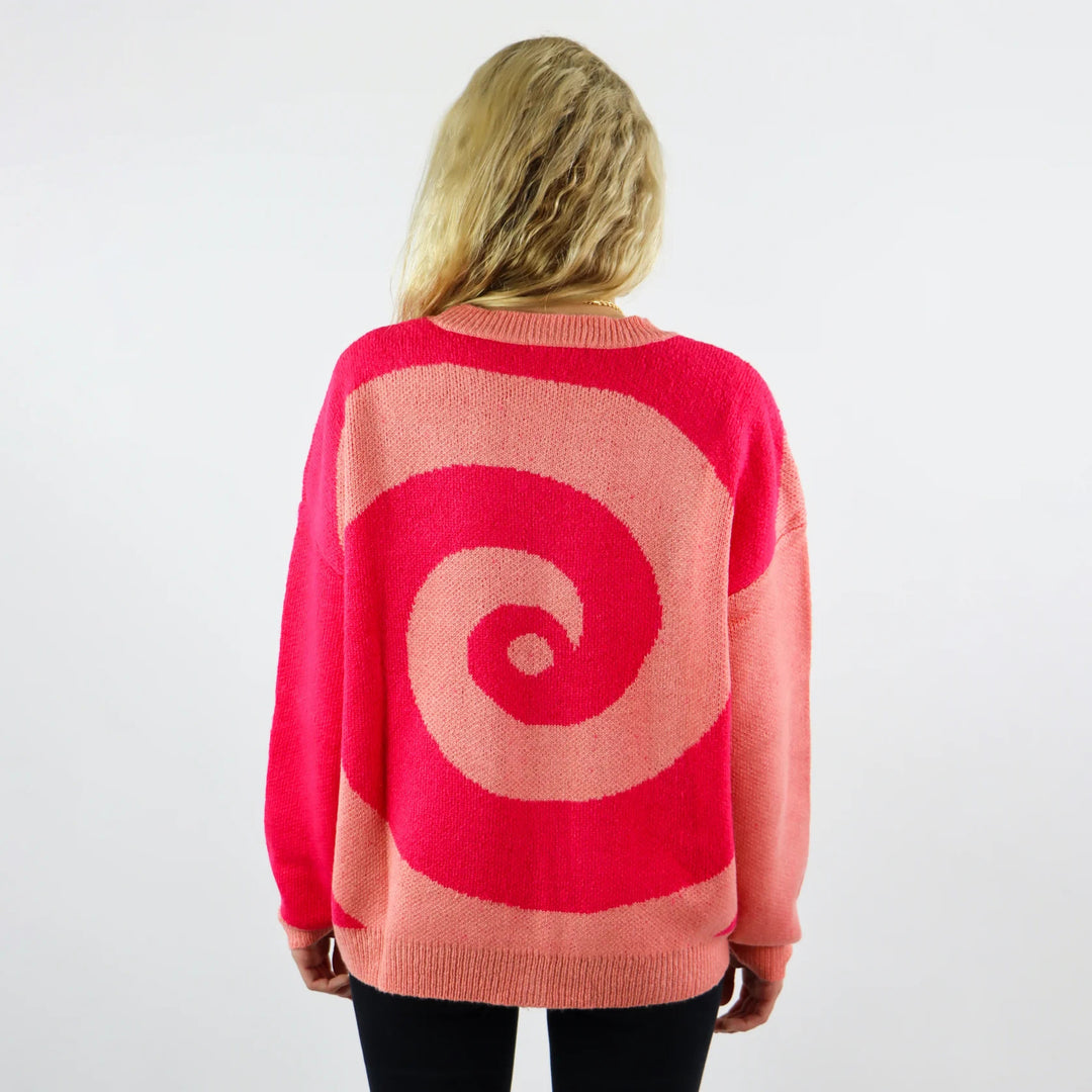 Cozy sweater for women with spiral pattern Lune London